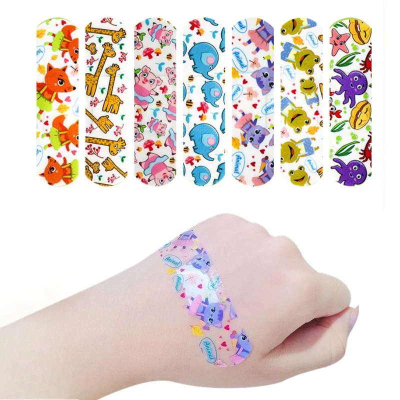 Tiritas infantiles adhesivas impermeables con dibujos para heridas