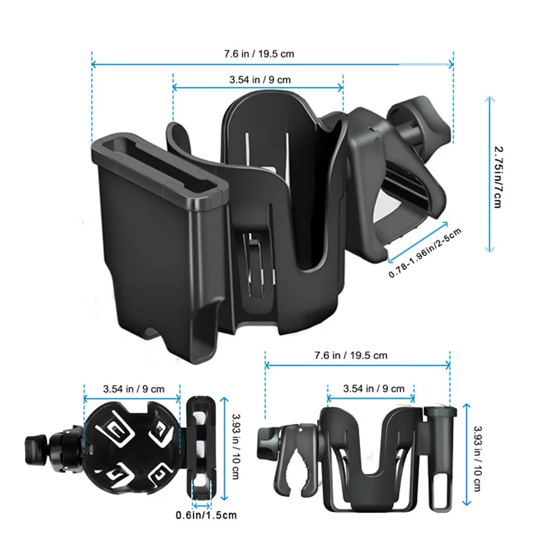 Portavasos silicona multifuncional para cochecito bebé - imagen 3