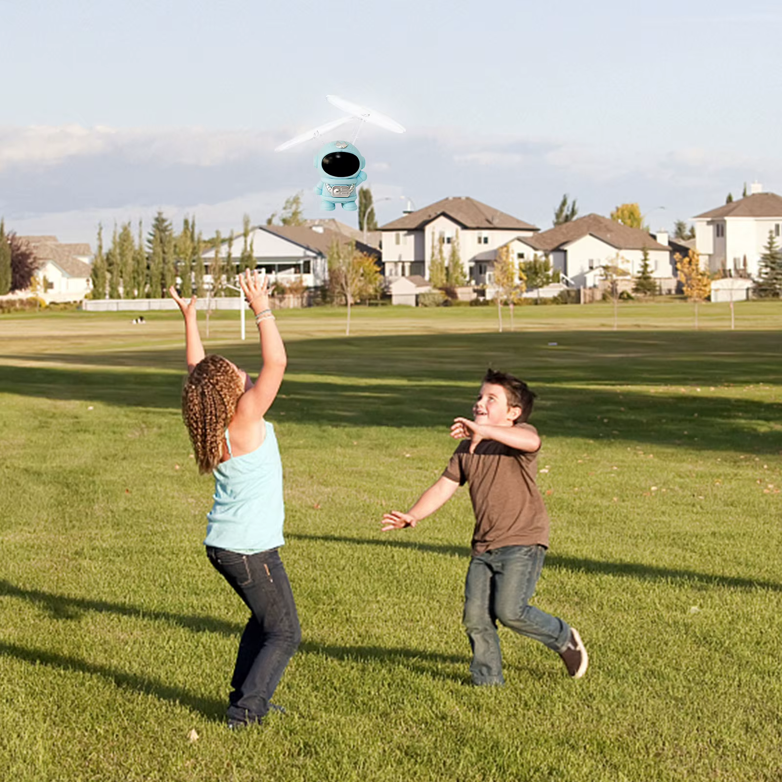 Dron volador OVNI luminoso para niños, juguete de interior y exterior - imagen 4