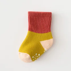 Calcetines para bebé cálidos en punto Patchwork Otoño-Invierno