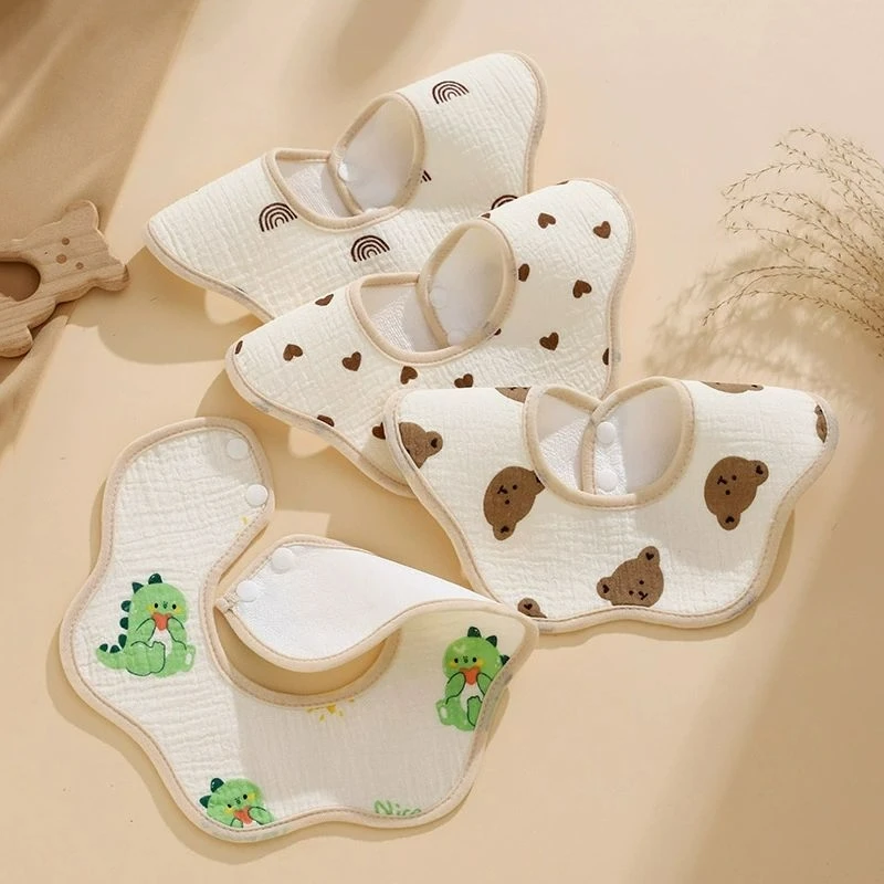 Baberos impermeables de gasa de algodón para bebé – Suaves y absorbentes - imagen 5
