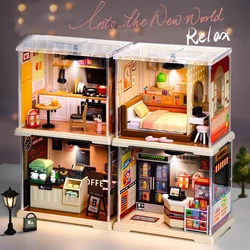Casa en miniatura con luz cálida – Maqueta infantil para montar