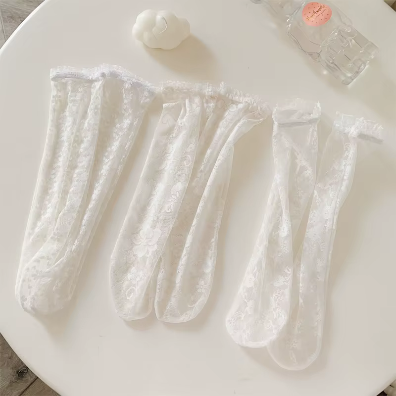 Calcetines de verano jacquard con lazo floral para niños - imagen 5