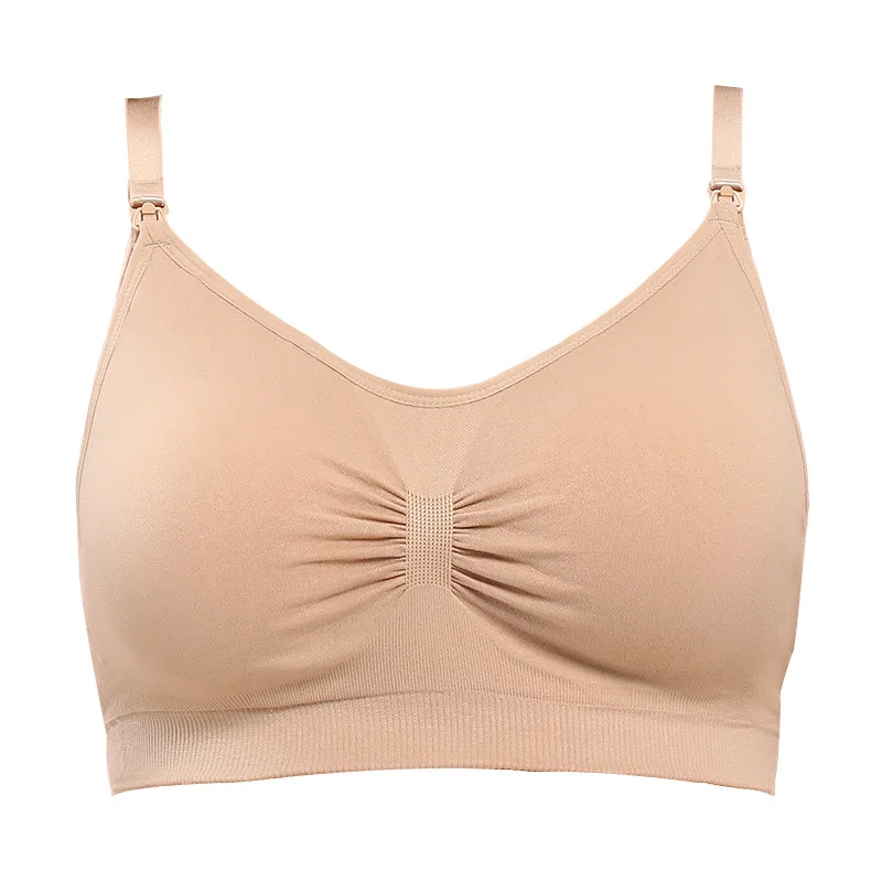 Sujetador de maternidad de talla grande, copas de algodón, Push Up, sujetador de lactancia de encaje a la moda, ropa interior posparto - imagen 3