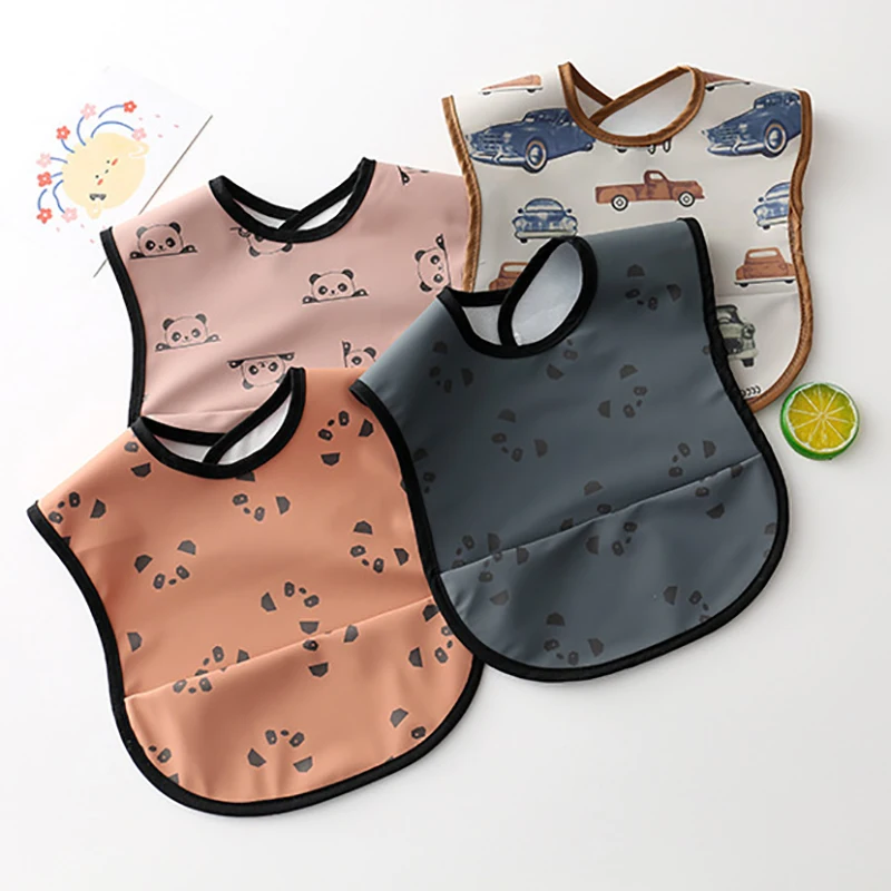 Baberos impermeables de dibujos animados para bebé, toallita suave, delantal de alimentación sin mangas, babero, paño para eructar para niños pequeños, Baberos Bandana para niñas