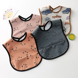 Baberos impermeables de dibujos animados para bebé, toallita suave, delantal de alimentación sin mangas, babero, paño para eructar para niños pequeños, Baberos Bandana para niñas