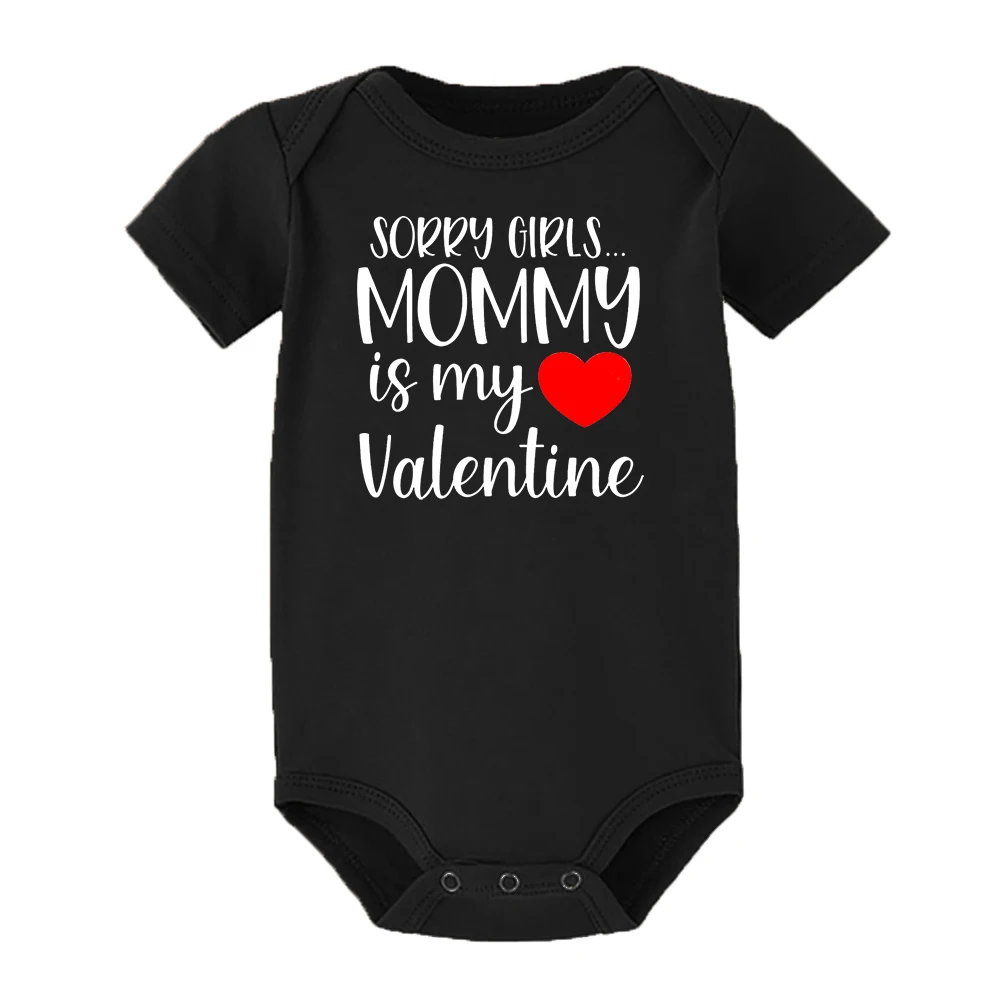 Sorry Girls Mommy Is My Valentine, pelele para bebé recién nacido, material neutro de género para bebé, ropa para niños, regalo del Día de San Valentín - imagen 4