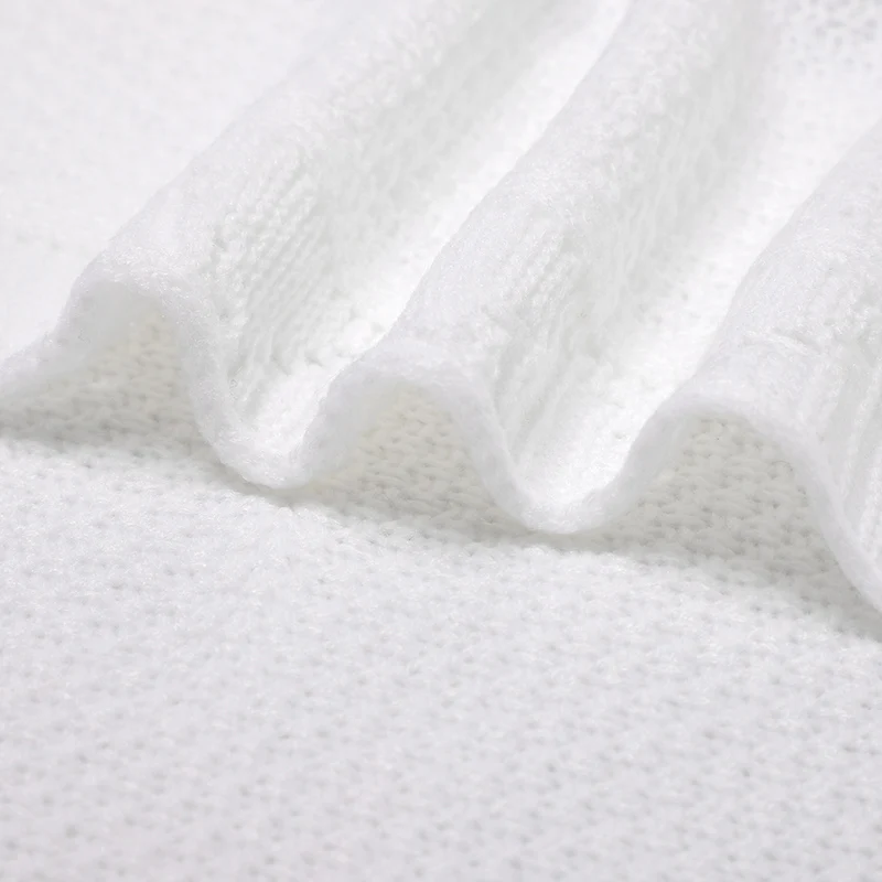 Couvertures tricotées pour bébé 100x80cm, légères et respirantes, pour nouveau-né, couette de réception pour nourrissons, garçons et filles, tapis de lancer pour tout-petits - imagen 4