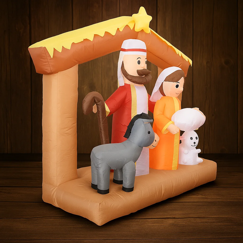 Burro inflable navideño – Decoración navideña para casa - imagen 5