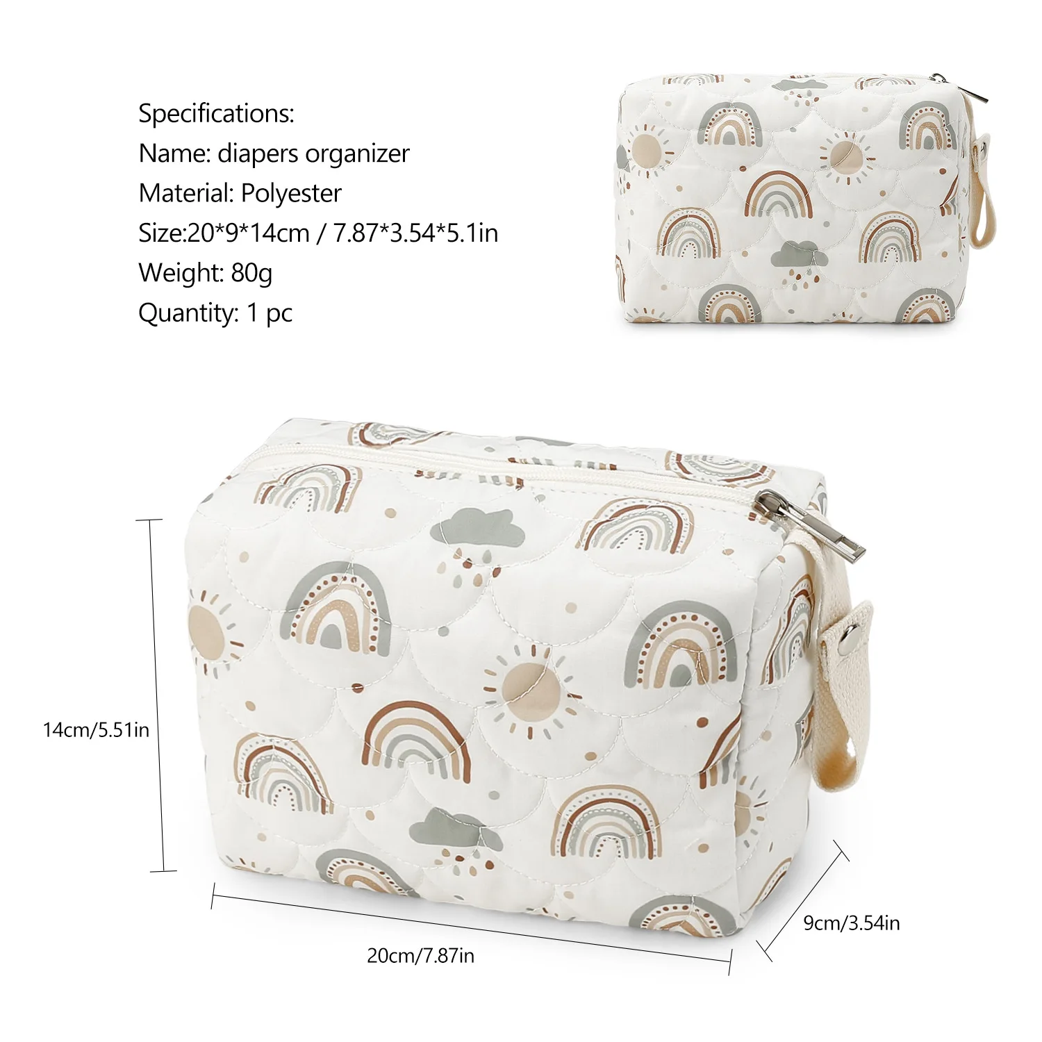 Waterproof baby hanging bag, diaper bag, diaper, outdoor storage bag, crib, clothes, diaper, portable bag - imagen 3