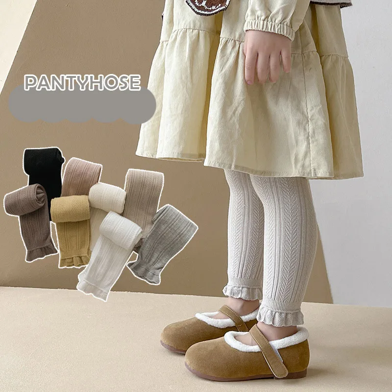 Leggings de Primavera para Niñas Pequeñas, de 1 a 7 Años, Color Caramelo Sólido, Pantalones Ajustados Finos para Niñas, Pantalones Dulces para Niñas - imagen 2