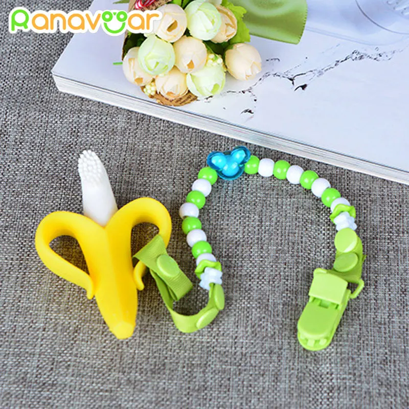 Clip Cadena Chupete Bebé Soporte Mordedor Juguete Correa Cuentas - imagen 2