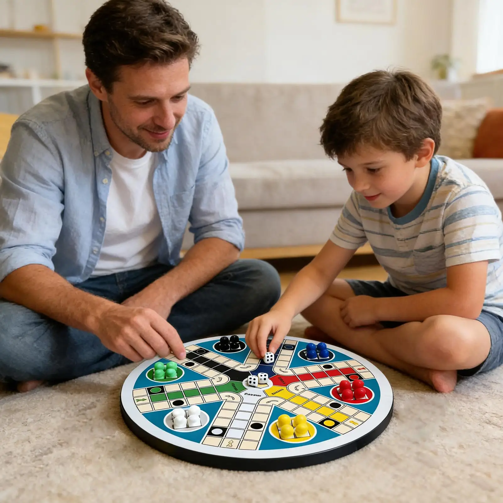 Juego de mesa educativo plegable tipo ajedrez, damas y Ludo - imagen 4