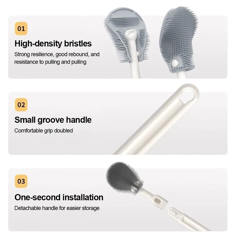 Juego de limpieza de biberones 6 en 1 con caja de almacenamiento, cepillo para biberones de viaje seguro, esponja de silicona, juego de cepillos multifuncionales para biberones - imagen 3