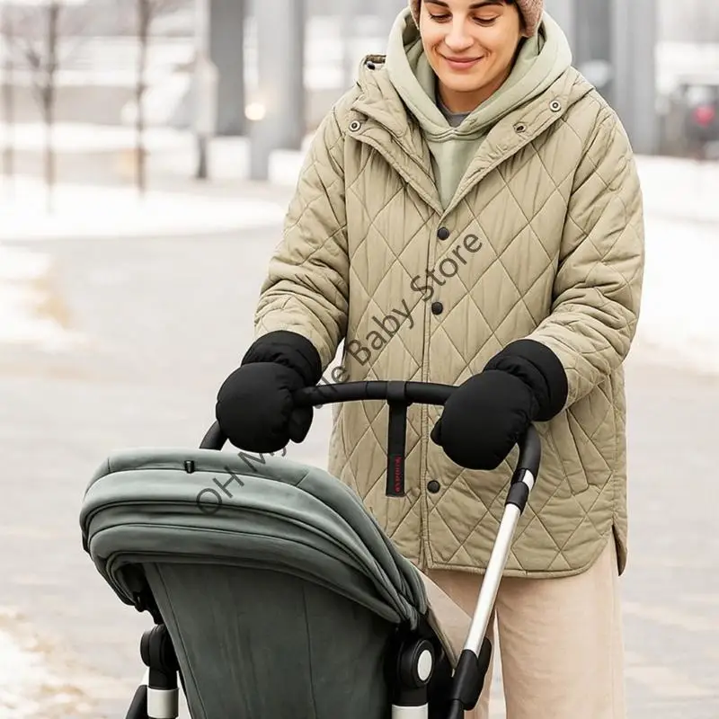Cochecitos térmicos M76C, protectores manos, correas muñeca flexibles resistentes agua, cierre duradero para crianza