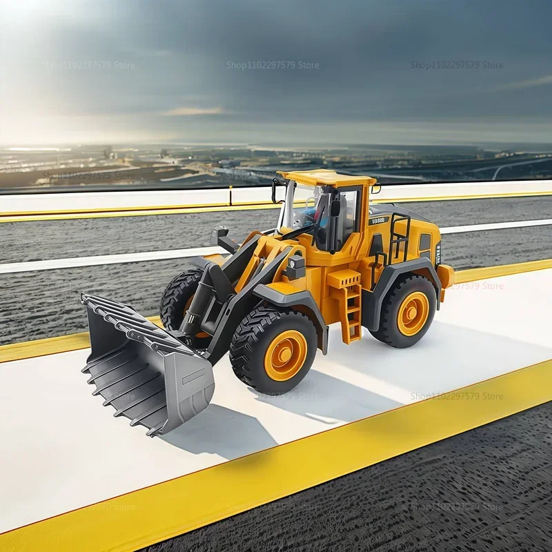 Niños 2,4G RC coche excavadora Bulldozer camión volquete juguetes vehículo de ingeniería eléctrica Control remoto aleación modelo juguete niño regalos - imagen 3