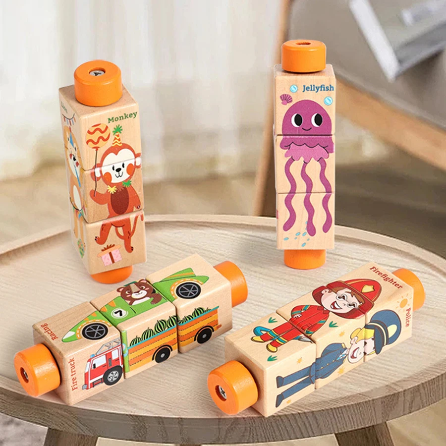 Tablero a juego de rompecabezas de alfabeto de madera, clasificador de formas de números y letras, juguete educativo Montessori para niños pequeños, regalo de 1 a 3 años - imagen 3