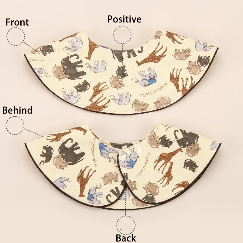 Baberos de algodón suave de dos caras para bebé, nueva toalla de Saliva estampada, paños para eructar para recién nacidos suaves y transpirables para niños y niñas, babero para alimentar babas - imagen 2