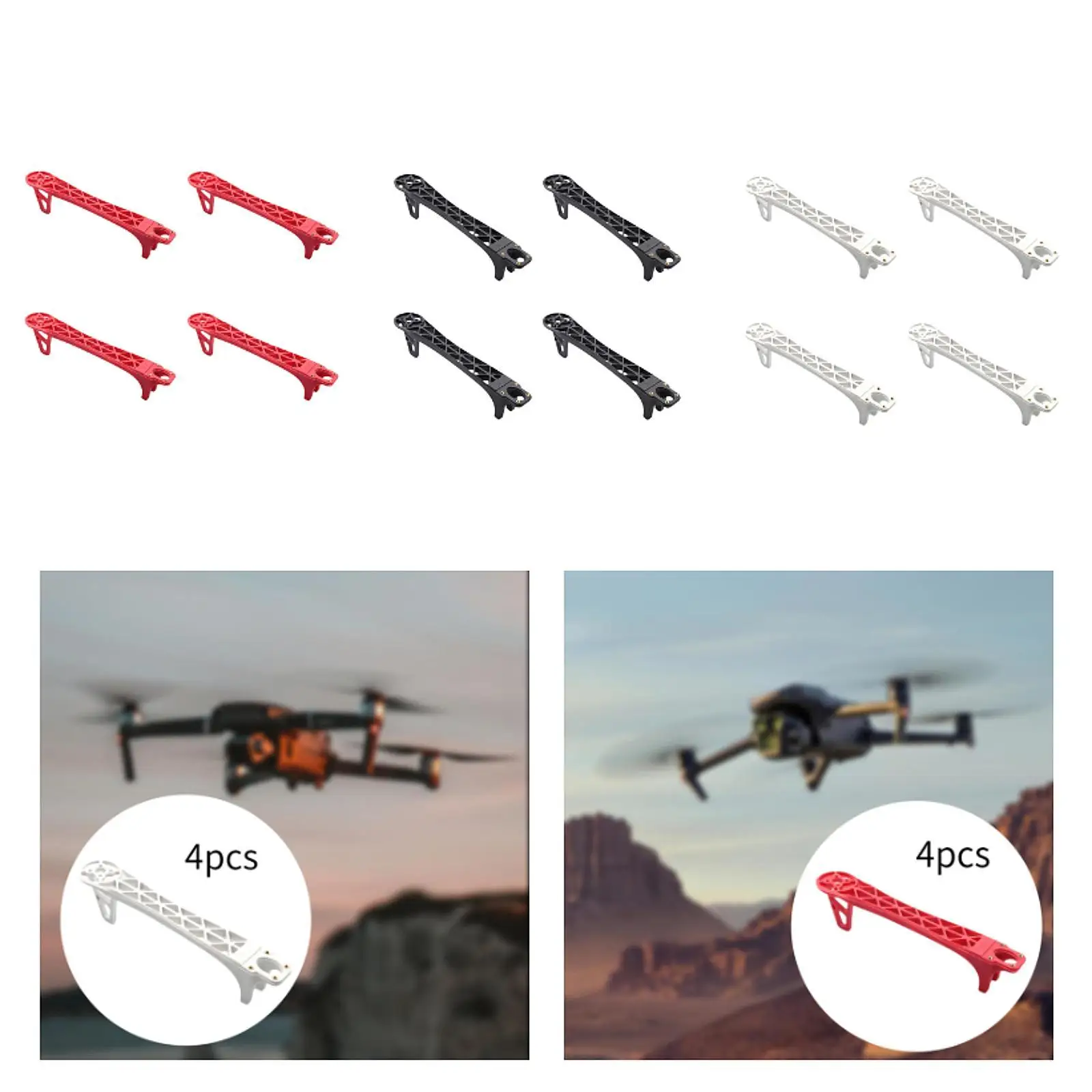 Quadcopter Frame Kit 20cm RC Drone Parts Drone Frames Easy to Assemble Nylon Arms Unassembly Kit for F450 4-axle Modification