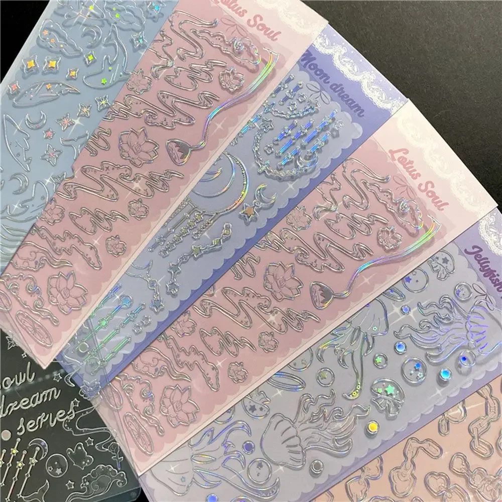 Diario estampado en caliente tarjeta de ídolo de ballena serie Dreamland álbum de recortes brillante pegatina de PET pegatinas decorativas pegatinas - imagen 3