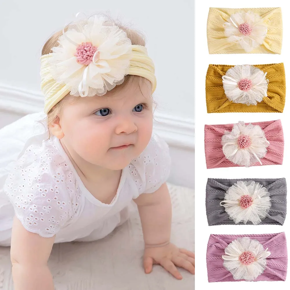 2026 diadema para niña, lazos elásticos de nailon, accesorios para el cabello para niños, turbante infantil, diadema para recién nacidos para niñas