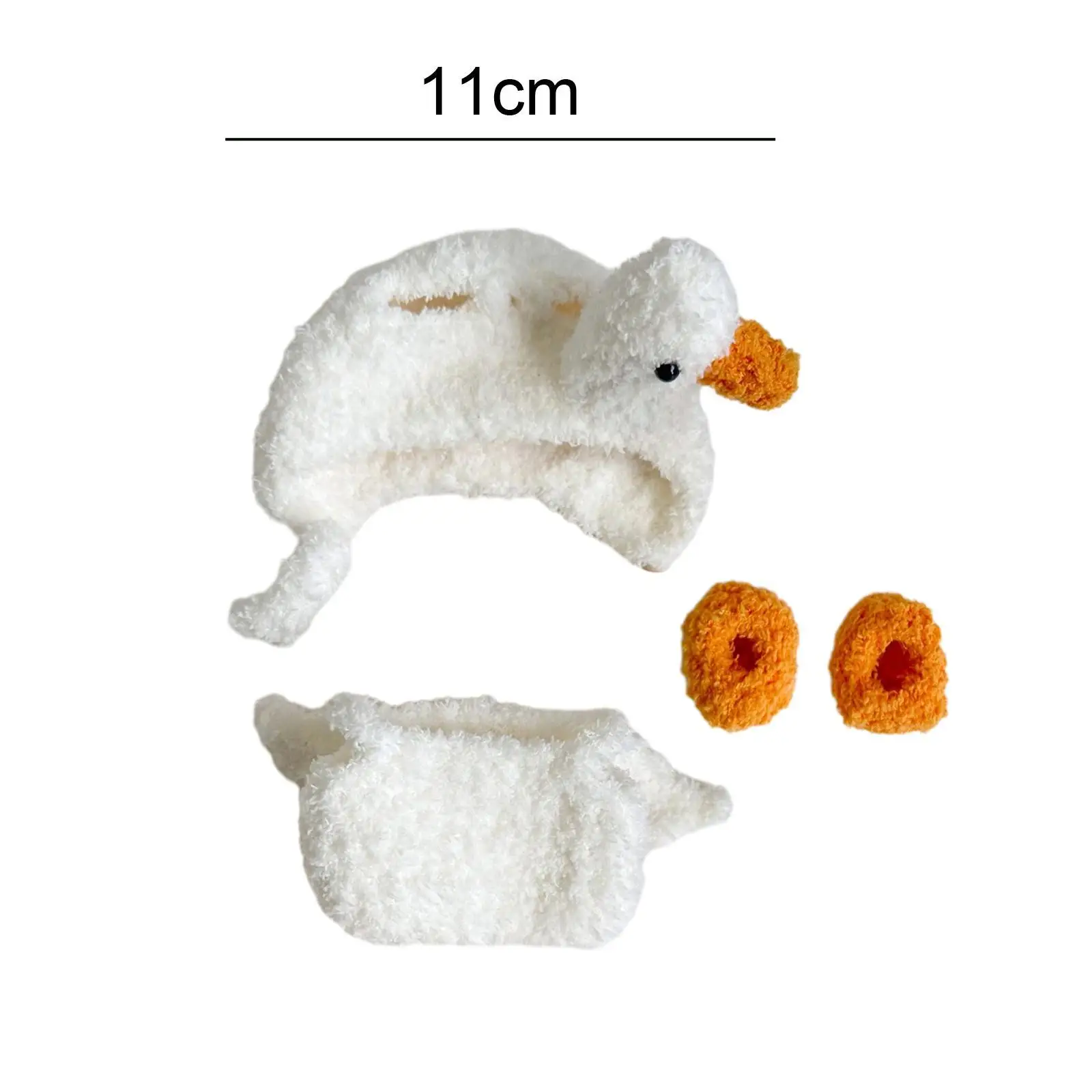 Doll Clothes with Hat And Shoes, Soft Little Swan Costume, Outfits for 17cm Dolls, Girl Dolls, Fashion Doll, Thanksgiving Gift