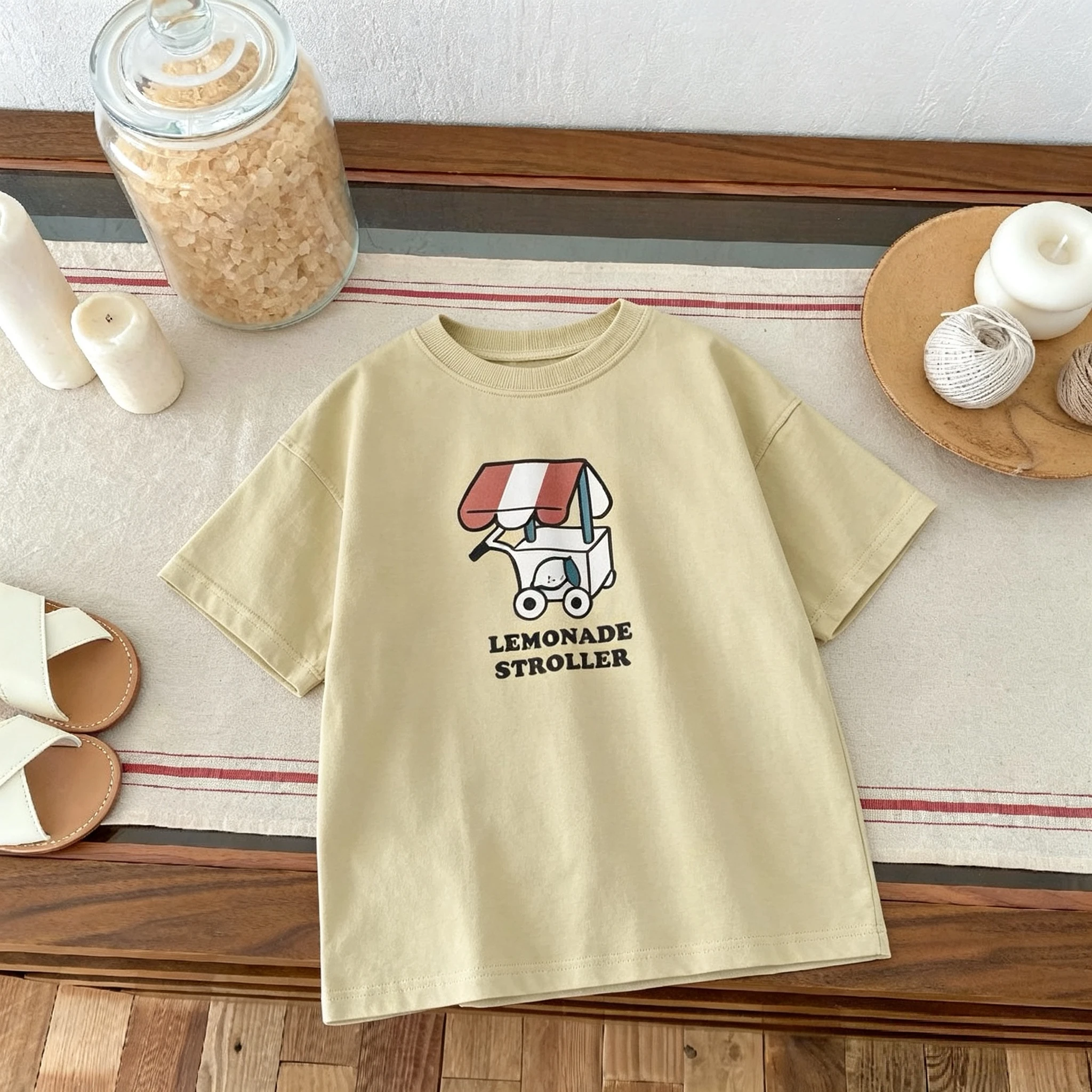 Camiseta de manga corta para niños con estampado de dibujos animados - imagen 2