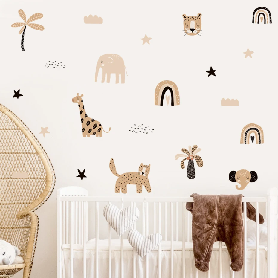 Pegatinas de pared arcoíris bohemio para habitación infantil - imagen 4