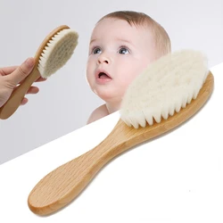 Cepillo madera bebé peine baño suave natural
