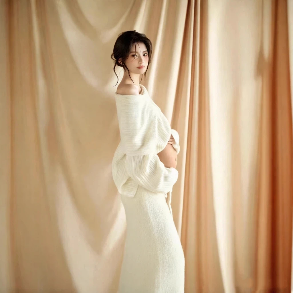 Conjunto de premamá para sesión de fotos: vestido y falda - imagen 5