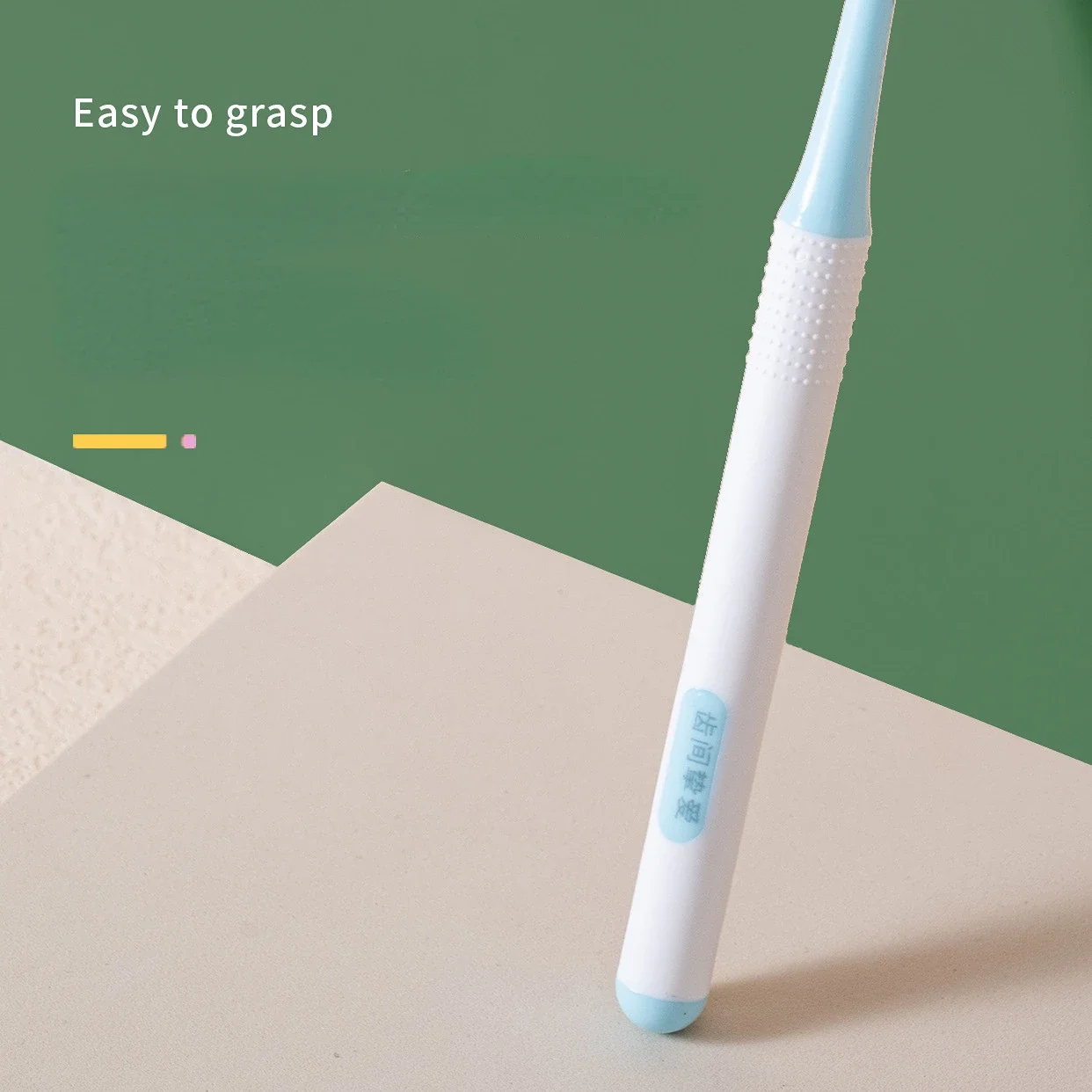 Cepillo de dientes suave de tres lados para bebé, cuidado de la salud bucal con Mango antideslizante, Limpieza de dientes de 360 °, cuidado Dental de 3 a 12 años - imagen 4