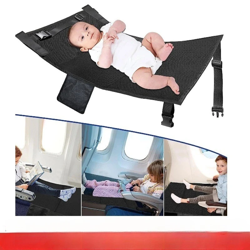 Cama de viaje portátil para niños, avión para bebé, asiento de coche, extensor de hamaca, Pedal de avión