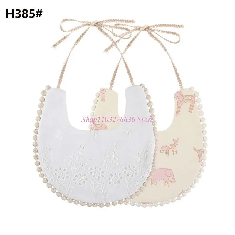Babero bandana reversible para bebé estilo campestre absorbente - imagen 2