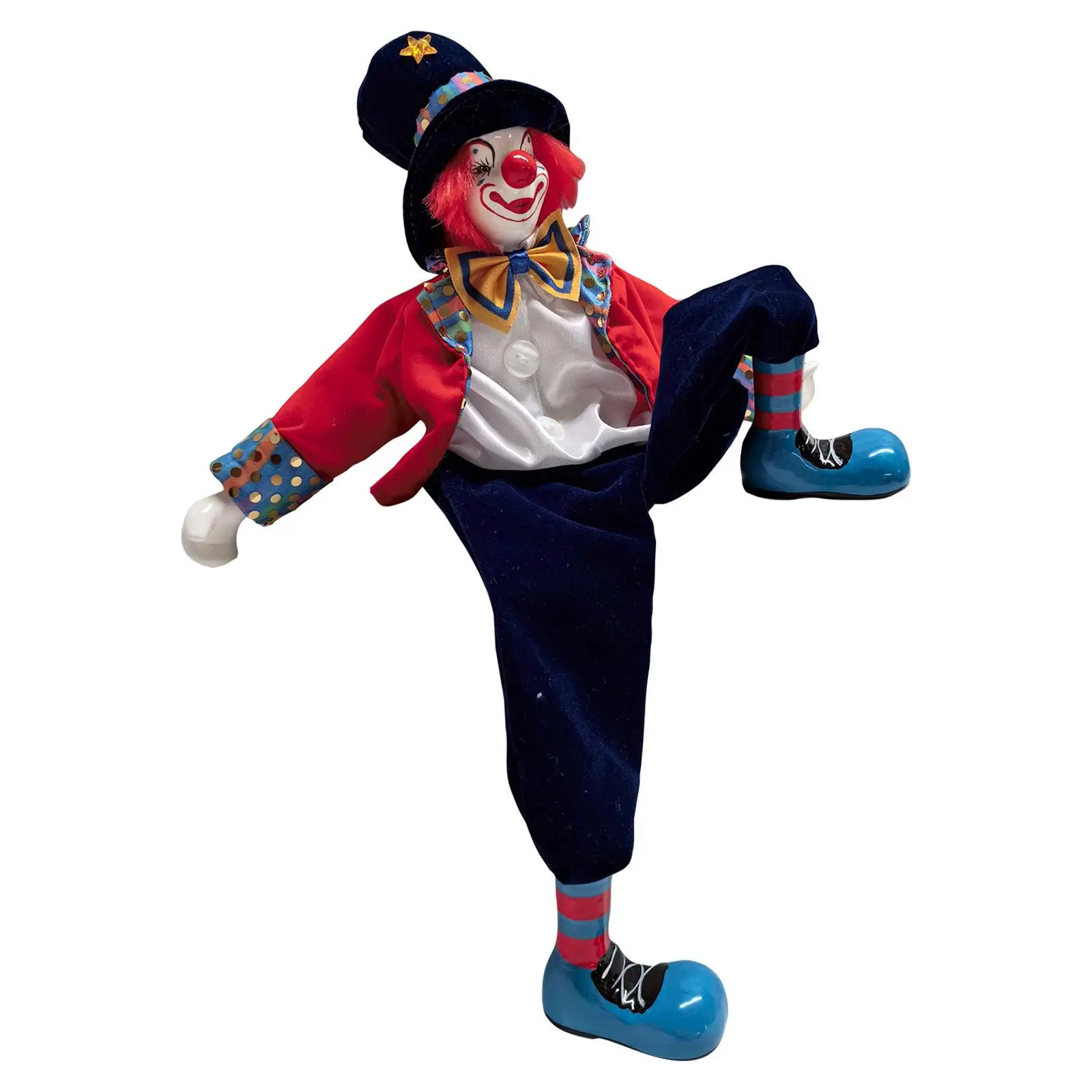 Clown Doll Halloween Decoration Porcelain Clown Model for Table Party Decor