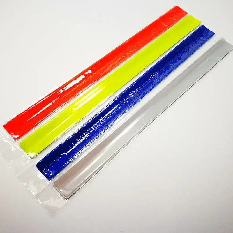 Cinta reflectante para ciclismo, banda fluorescente de seguridad para muñeca, brazo, tobillo, pierna, pulsera de advertencia para correr al aire libre, pesca, 4 piezas - imagen 4