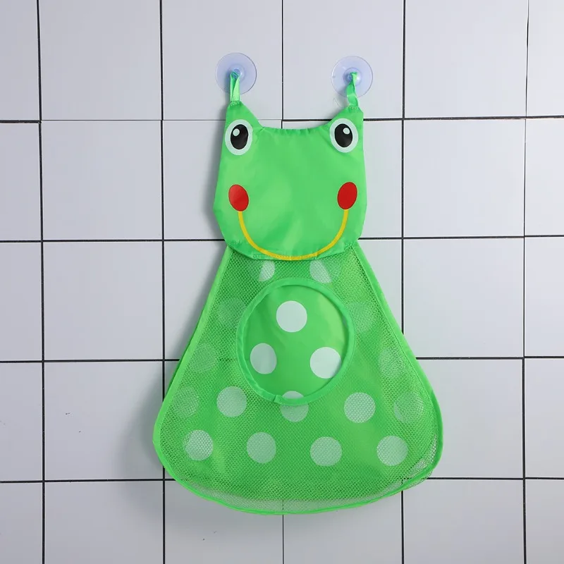 Bolsa colgante de almacenamiento de malla para baño para niños con ventosas, organizador portátil para juguetes de baño y artículos diversos de ducha. - imagen 3