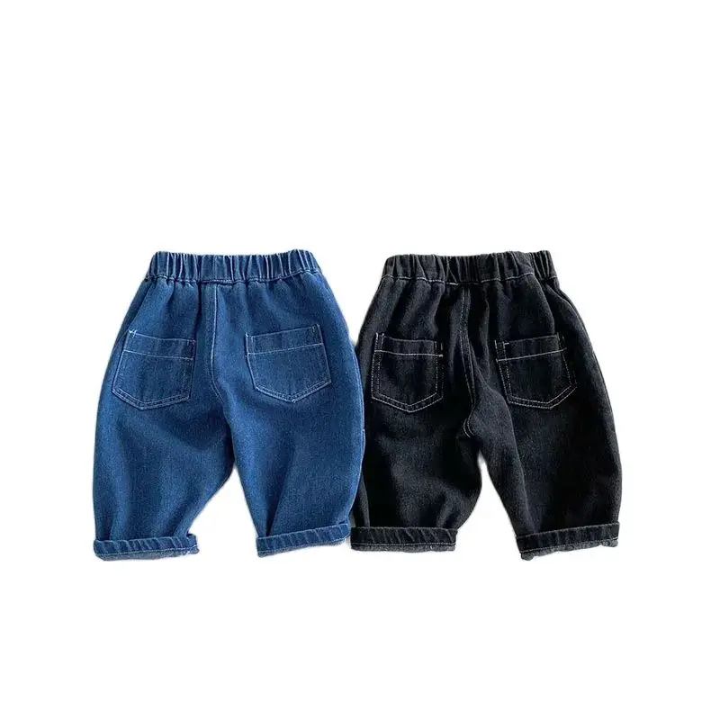 Vaqueros para niños y niñas – Azul clásico confortabl