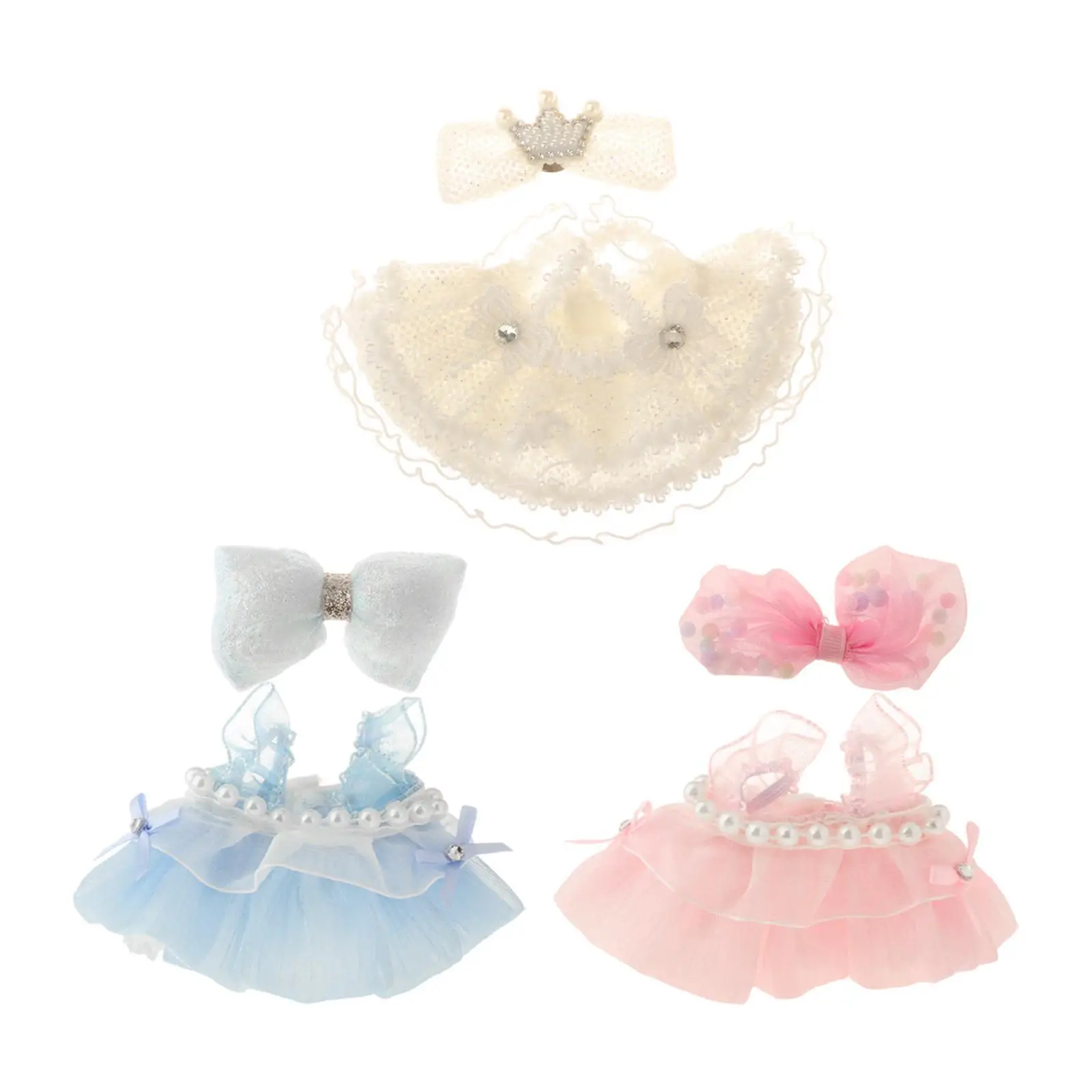 Plush Doll Suspender Skirt Brace Skirt Costumes Pretend Play Clothing DIY Make Your Own Dolls Princess Dress for 5.91'' Dolls