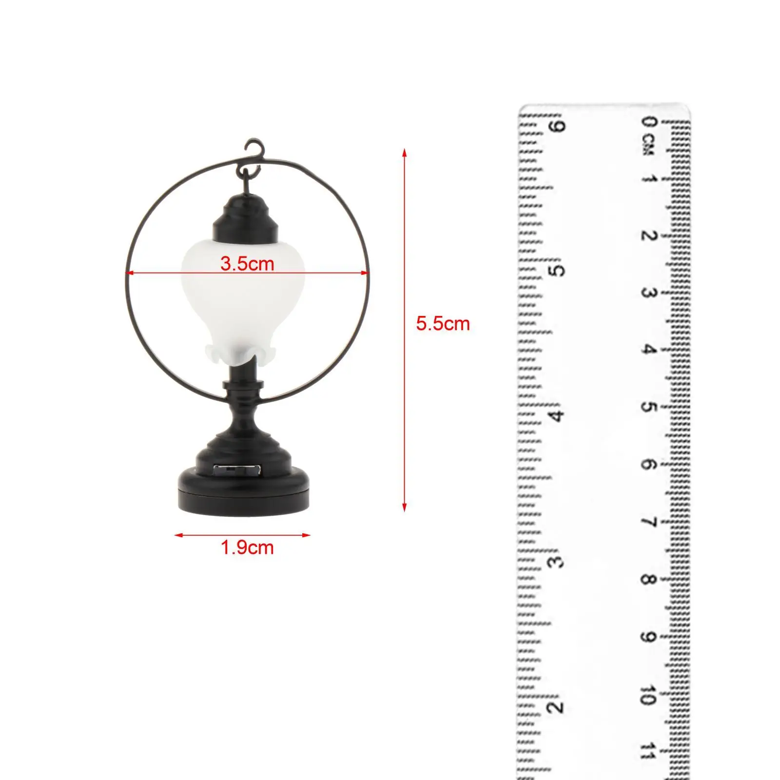 1:12 Scale Dollhouse Table Lamp Micro Landscape Scenery Supplies Metal Desk Lights for Bedroom Kitchen Garden Home Living Room