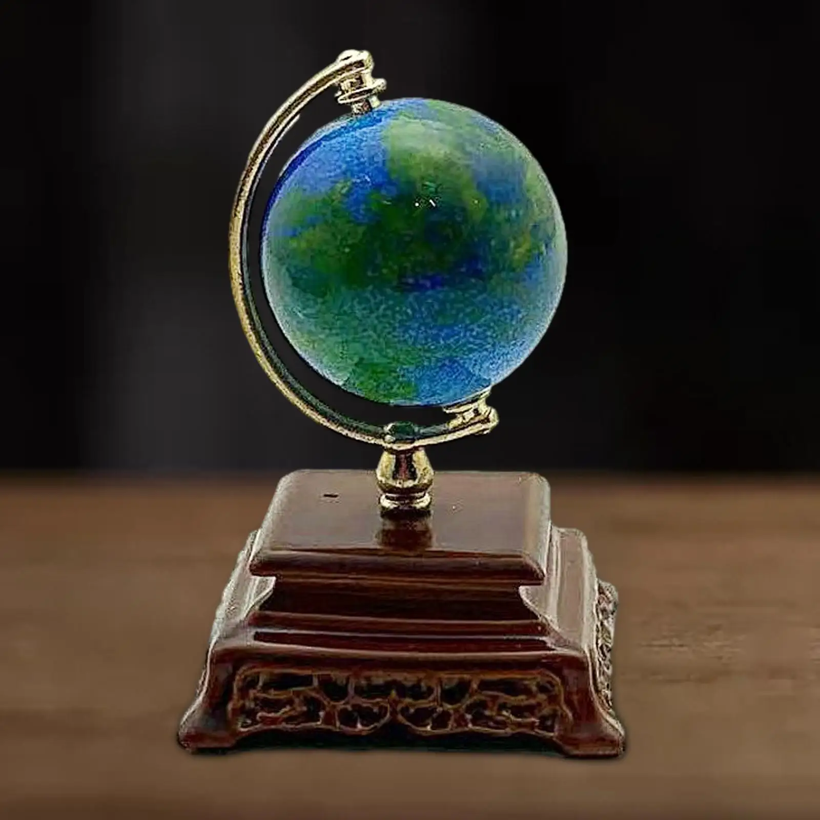 1/12 Scale Miniature Globe Model and Base Micro Landscape Life Scene Doll Accessories Decoration for Living Room Home Decor
