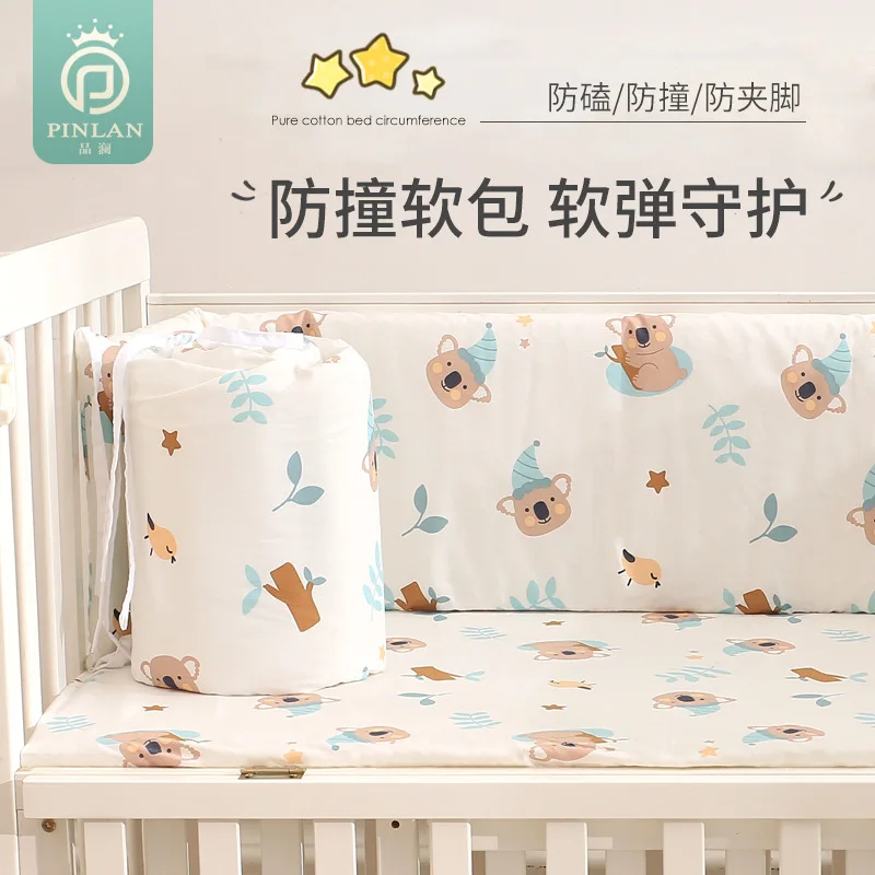 Protector de cuna de algodon 100% para bebe suave y transpirable - imagen 3