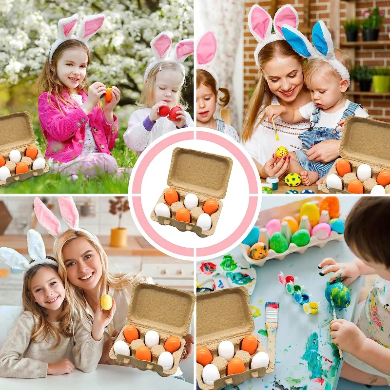 6 uds. De huevos de madera, juguetes de cocina para niños, juego de comida, cocina, juego de simulación, juego de comida para bebé, desarrollo y aprendizaje temprano - imagen 3