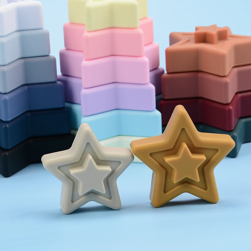 Bloques de construcción de silicona para niños, juguetes de aprendizaje educativo, IQ, Montessori, mejora la percepción del Color, multifunción, sin BPA - imagen 2