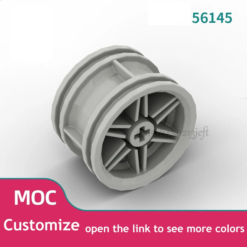 Rueda de 20 piezas de 30,4 mm de diámetro x 20 mm sin agujeros para pasadores y llanta reforzada compatible con 56145 piezas de juguetes para niños