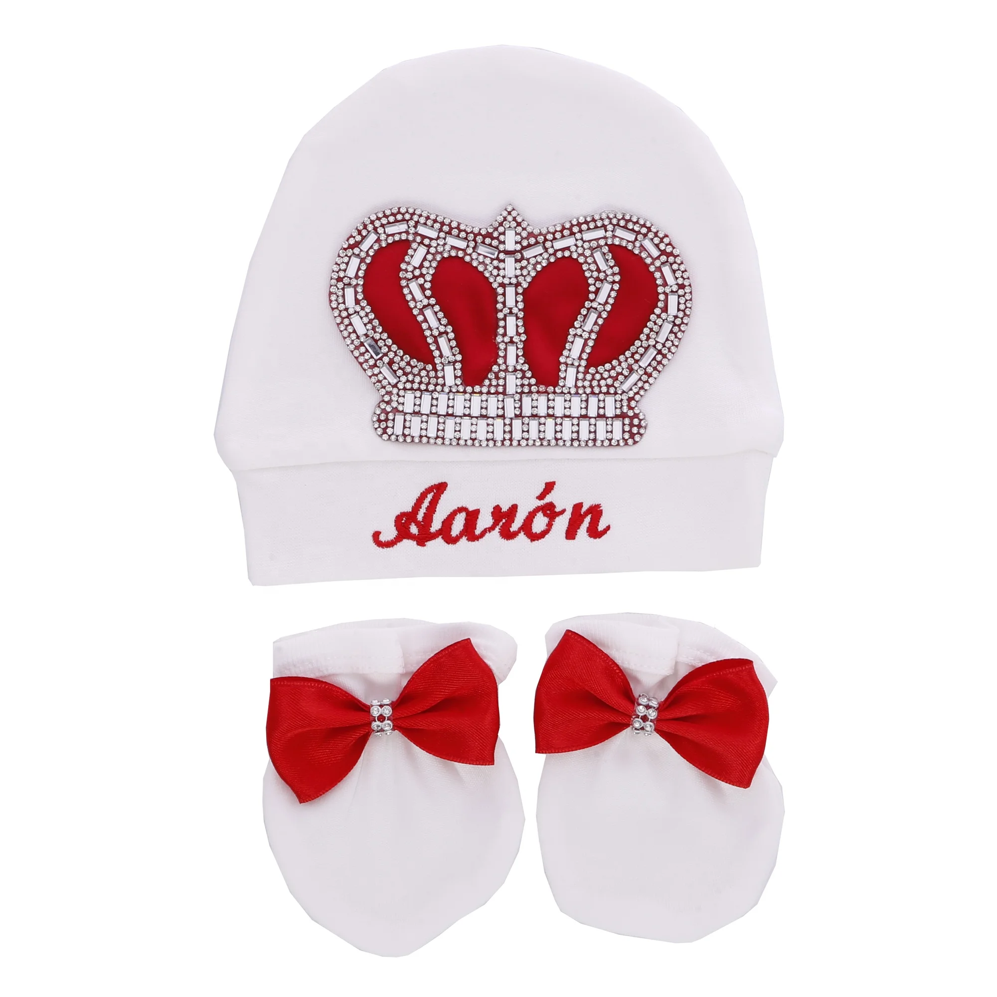 Weclome-Conjunto de mameluco de corona de joyería infantil para el hogar, traje de Parajam personalizado de jefe bordado, fotografía de bebé de boda - imagen 5