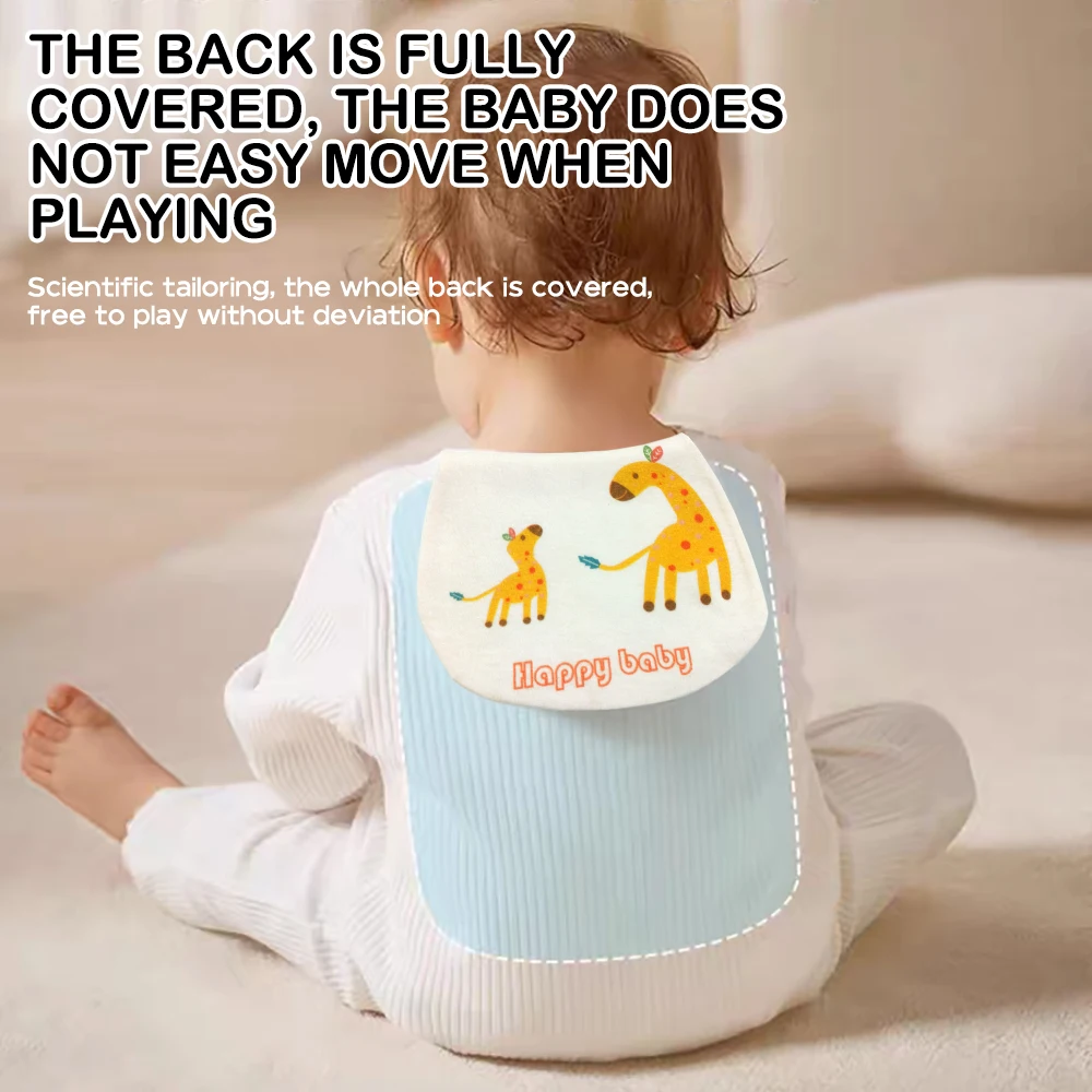 Toalla absorbente de sudor para bebé, gasa de algodón de verano para bebé, almohadilla para jardín de infantes, toalla para espalda, toalla para saliva, transpirable, absorbente de sudor de dibujos animados - imagen 3