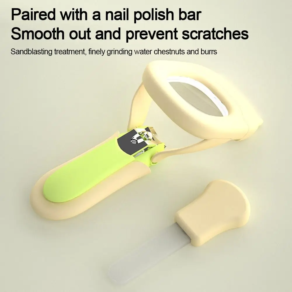 Cortauñas con luz LED, diseño ergonómico antisalpicaduras, cortauñas para el cuidado de las uñas, lupa segura y segura - imagen 3