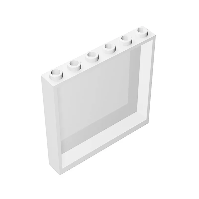 20 piezas ladrillos MOC 1x6x5 ventana casas de vidrio elemento de pared 59349 compatible con paneles de bloques de construcción ensambla accesorios 3754 - imagen 2