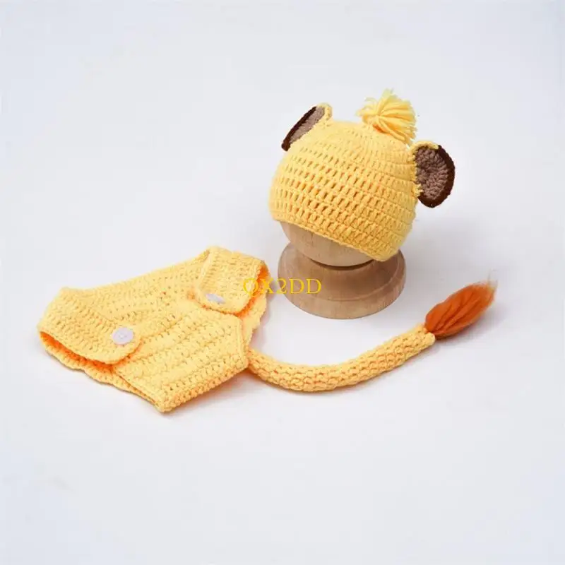Conjunto disfraz león bebé recién nacido con tocado para fotos y regalo - imagen 4