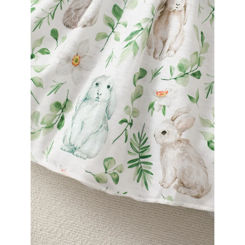 Vestido corto Floral para niña de 3 a 24M + sombreros, vestido de moda para niño niña, conjunto de 2 uds., vestido de princesa para niña pequeña, ropa - imagen 4